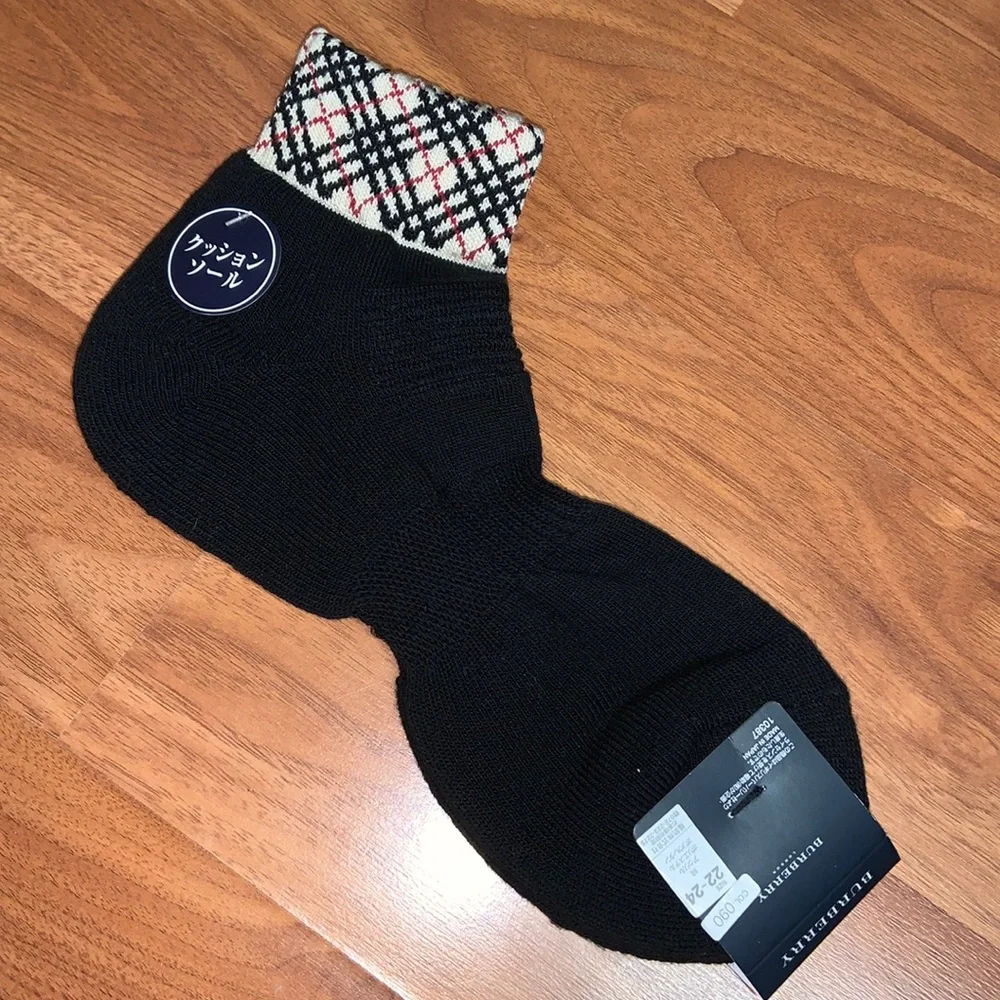 Authentic Burberry Socks with Cushioned Sole
